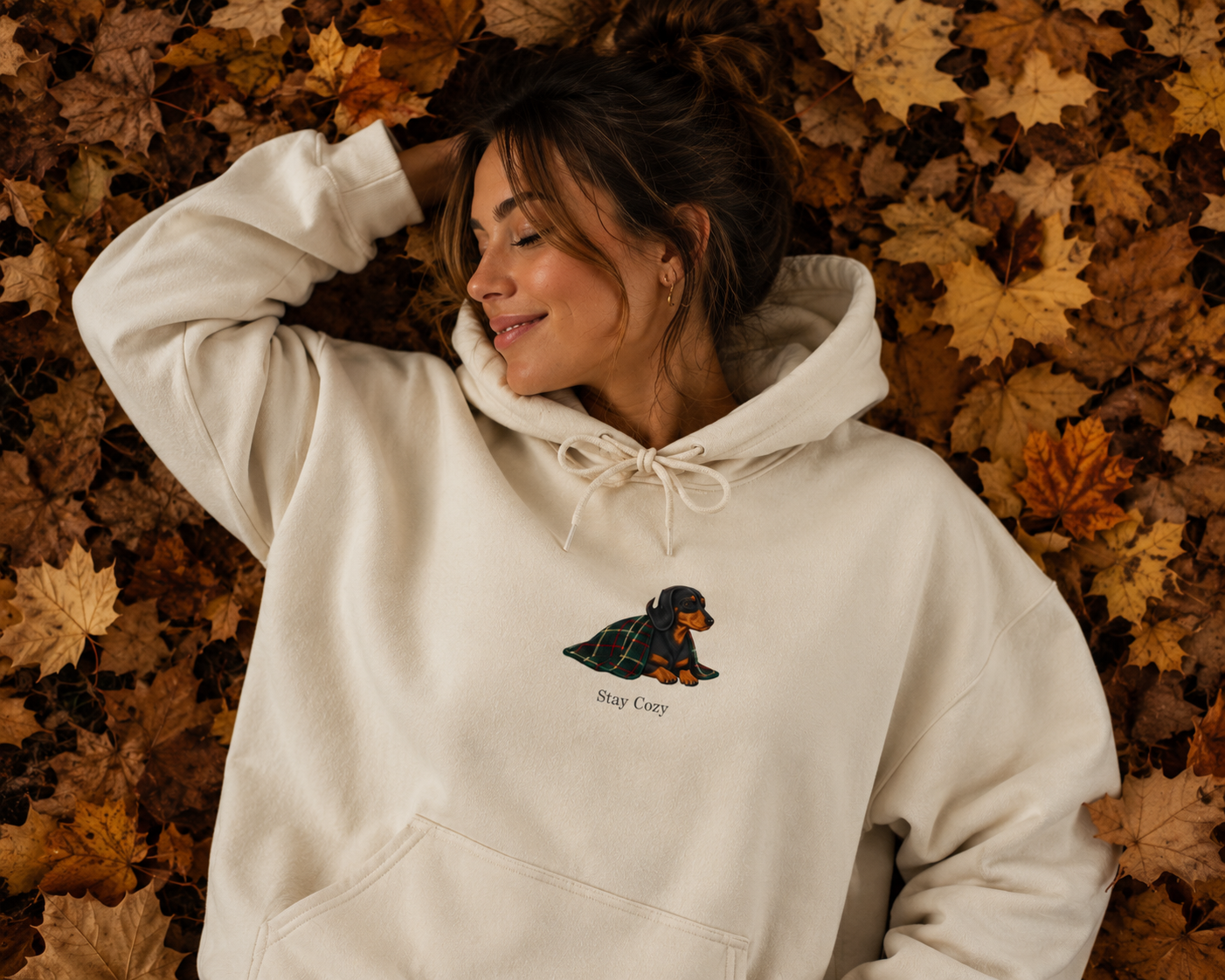 Stay Cozy Dackel Hoodie - Unisex Pullover mit Dackel Motiv